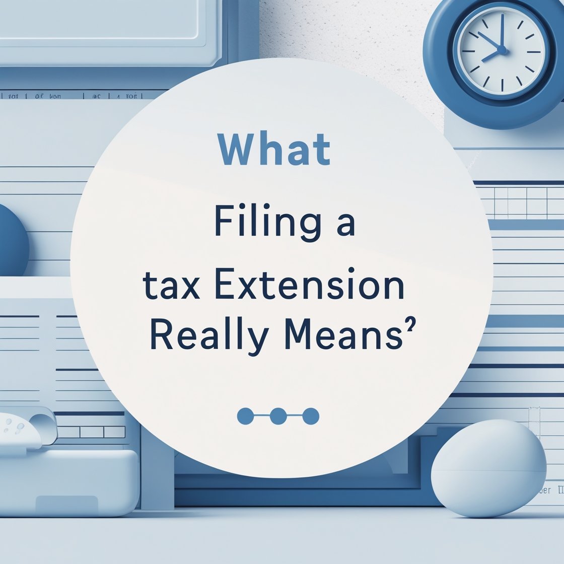What Filing a Tax Extension Really Means